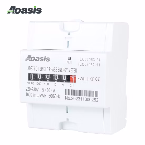Monitor LCD eletrônico monofásico de dois fios Medidor de energia elétrica doméstica