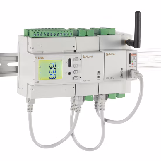 Medidor de energia multicanal trifásico sem fio para eletricidade com WiFi 4G